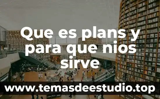 Que es el movimiento en una obra 4 Que es plans y para que nios sirve