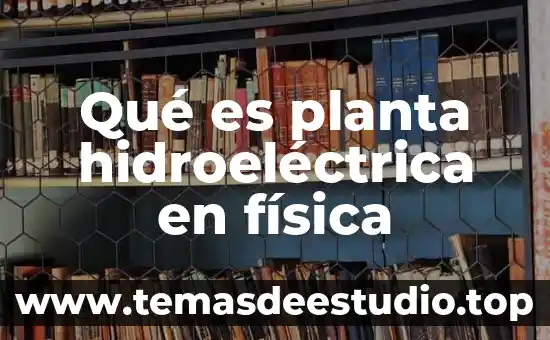 Planta hidroeléctrica que es 5 Qué es planta hidroeléctrica en física