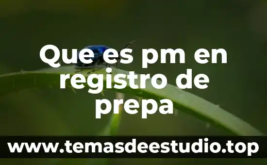 Que es el periodo de recuperacion prepa en linea sep 7 Que es pm en registro de prepa