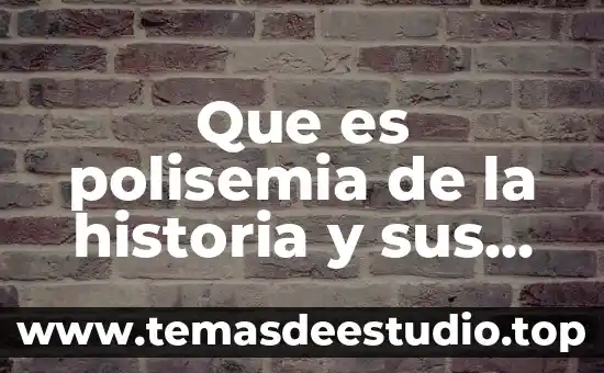 Qué es ensayo de una historia 6 Que es polisemia de la historia y sus categorias