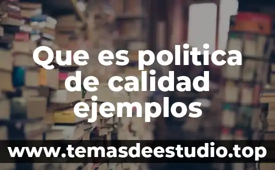 Qué es calidad de una mezcla saturada en termodinámica 5 Que es politica de calidad ejemplos