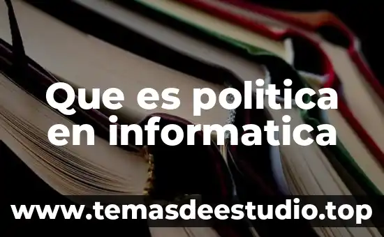 Que es web en informatica 3 Que es politica en informatica