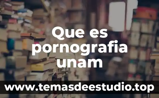 Que es una extencion unam 3 Que es pornografia unam