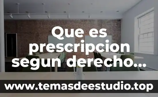 Que es prescripcion segun derecho laboral