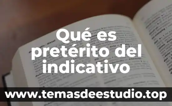 Qué es el modo indicativo en pretérito 5 Qué es pretérito del indicativo