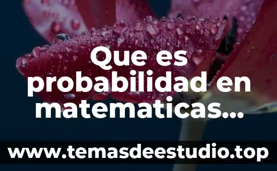 Que es probabilidad en matematicas ejercicios