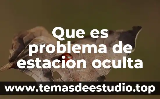Que es formulacion y sistematizacion del problema de investigacion 3 Que es problema de estacion oculta