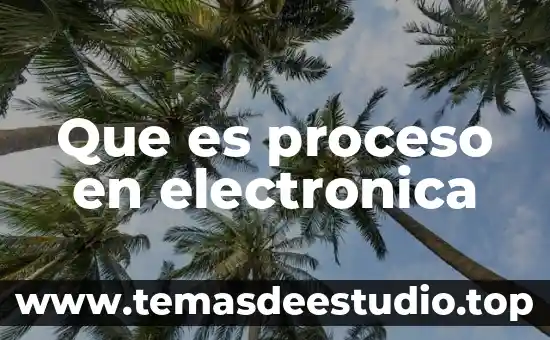 Firma electronica avanzada obtencion que es 3 Que es proceso en electronica
