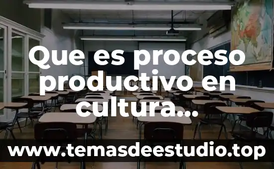 Que es proceso productivo en cultura empresarial
