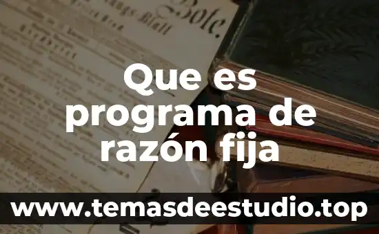 Qué es razón lógica 8 Que es programa de razón fija