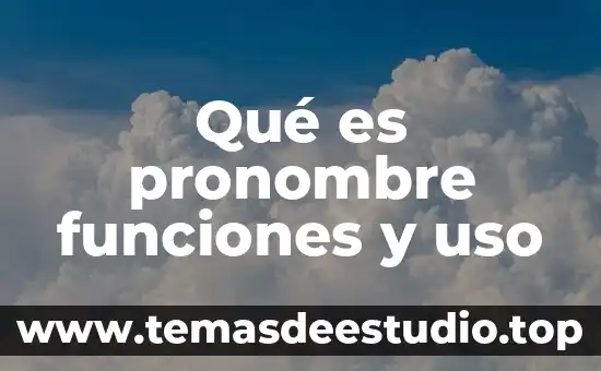 Por que es importante el uso convencional de la lengua 5 Qué es pronombre funciones y uso