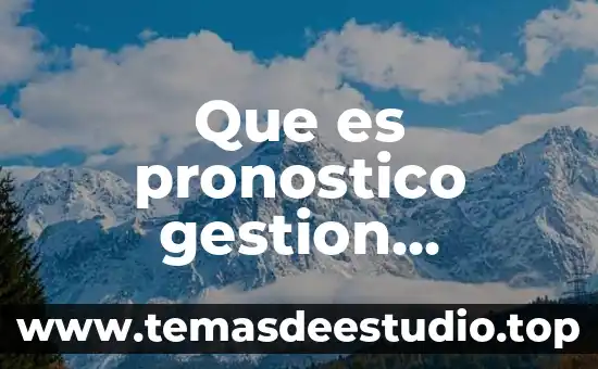 Que es pronostico gestion administrativa