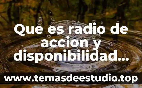 Que es disponibilidad de nutrientes alimentos 8 Que es radio de accion y disponibilidad inmediata jurisprudencia