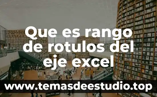 Que es rango de rotulos del eje excel