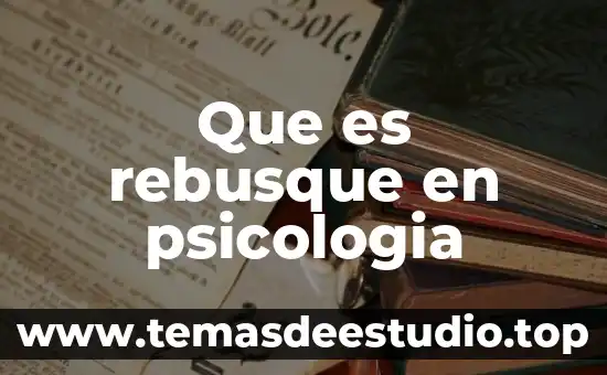 Que es una guia de autoestudio yahoo 8 Que es rebusque en psicologia