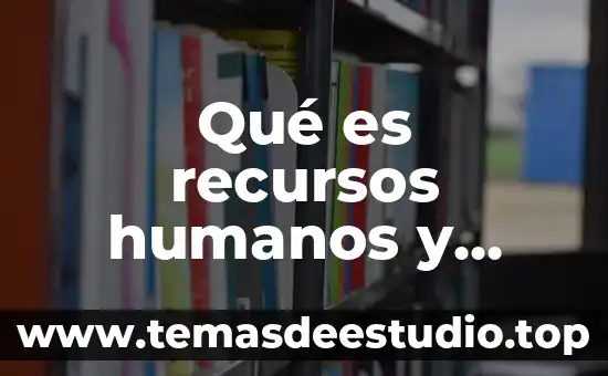 Qué es una política de talento humano 4 Qué es recursos humanos y talento humano