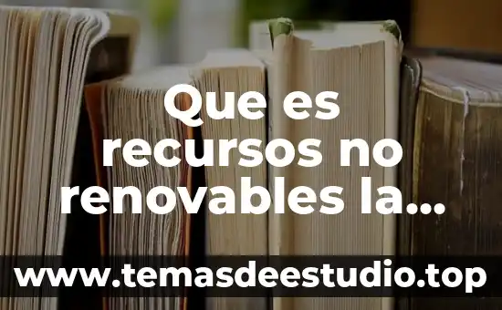 En un proyecto que es la definición de recursos 3 Que es recursos no renovables la madera