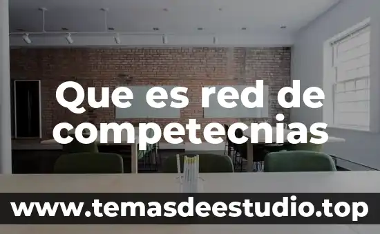 Que es red nacional del arte 3 Que es red de competecnias