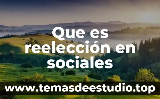 Que es clandestino sociales 5 Que es reelección en sociales