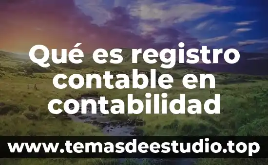 Qué es la medición y control de rentabilidad en contabilidad 7 Qué es registro contable en contabilidad