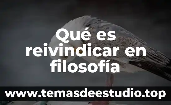 Qué es reivindicar en filosofía