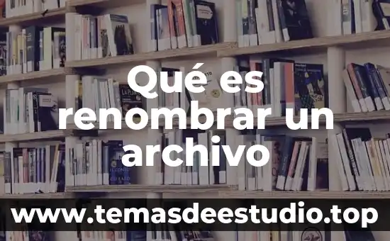 Qué es renombrar un archivo