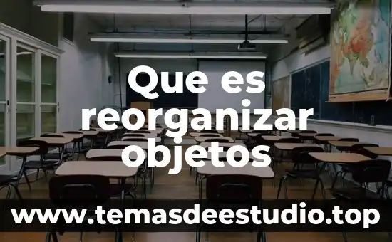 Que es persistencia de objetos 3 Que es reorganizar objetos