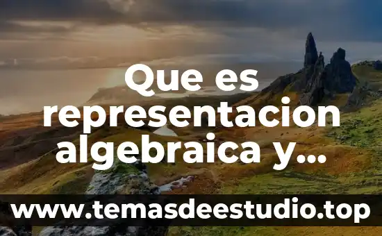 Que es representacion algebraica y grafica