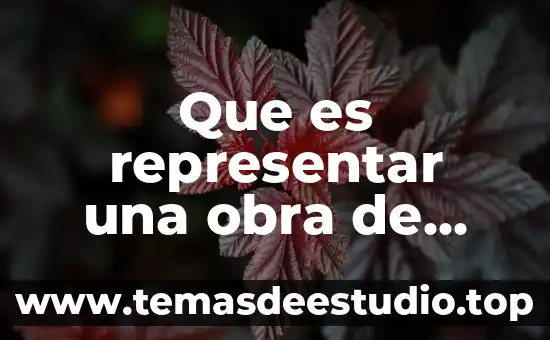 Que es una obra de teatro dramatica y sus caracteristicas 7 Que es representar una obra de teatro