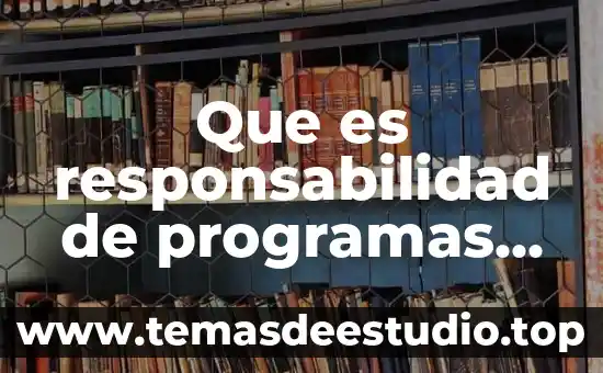 Que es la sociedad de responsabilidad ilimitada 7 Que es responsabilidad de programas sociales