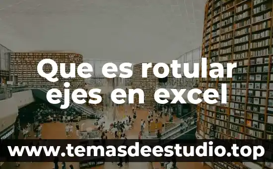 Que es rotular ejes en excel