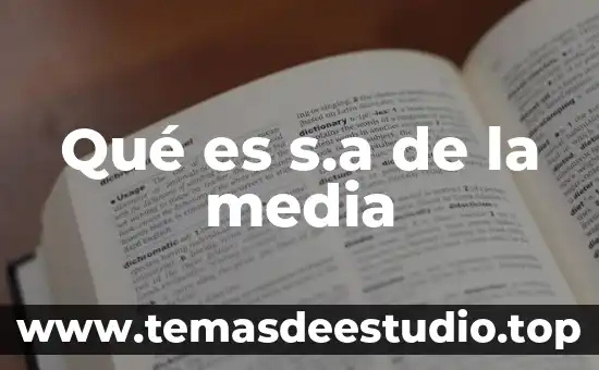 Qué es s.a de la media