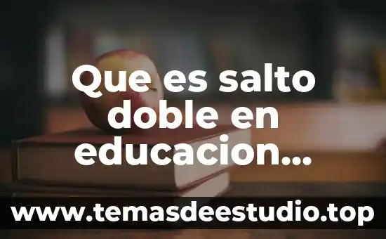 Que es salto doble en educacion fisica