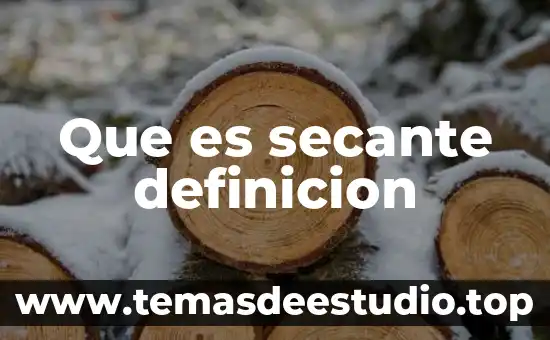 Qué es un número ordinal definición 8 Que es secante definicion