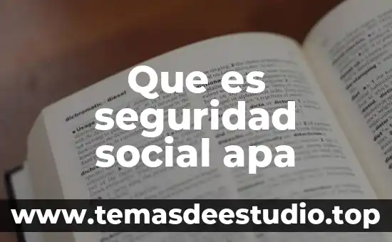 Que es el arte formato apa itesm 7 Que es seguridad social apa