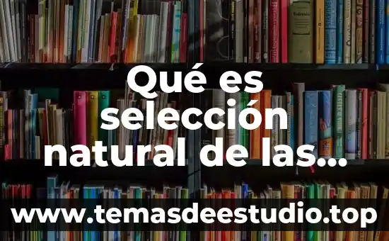Qué es selección natural de las especies