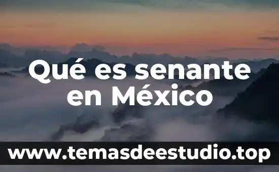 Que es region natural mexico del sur 8 Qué es senante en México