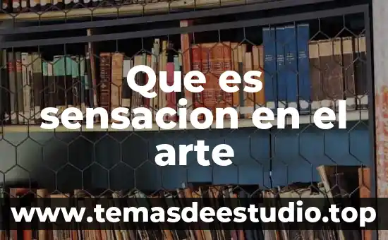 Que es sensacion en el arte
