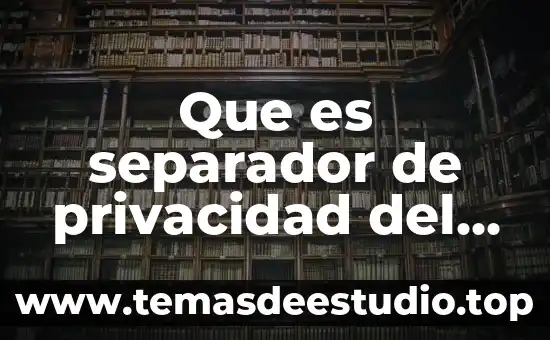 Que es separador de privacidad del punto wifi este dehabilitada