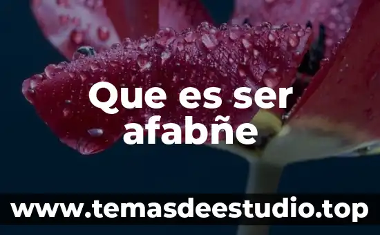 Que es ser afabñe