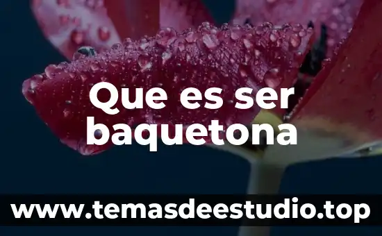 Que es ser baquetona