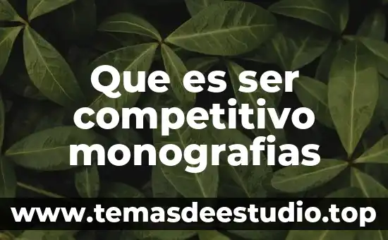 Que es ser kakaroto 3 Que es ser competitivo monografias