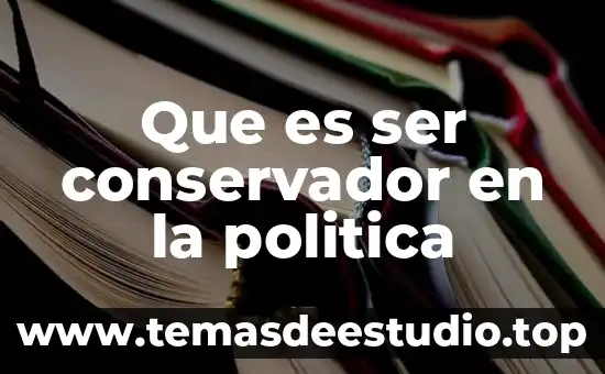 Que es ser escueto 6 Que es ser conservador en la politica