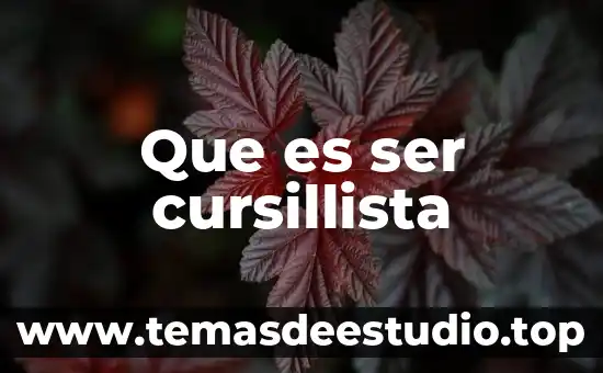 Que es ser cursillista