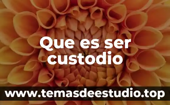 Que es ser una persona astuto 3 Que es ser custodio
