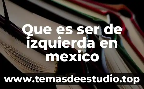 Que es ser inclinado hacia la izquierda 8 Que es ser de izquierda en mexico