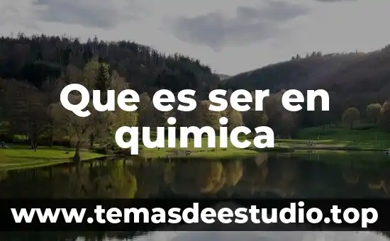 Que es ser en quimica