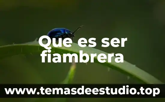 Que es ser fiambrera