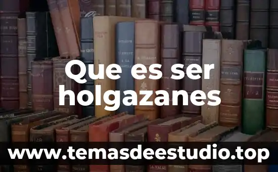 Que es algo que no puede ser omitido 3 Que es ser holgazanes