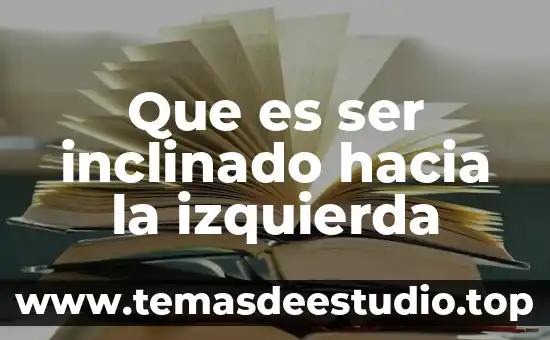 Qué es ser partido de izquierda 6 Que es ser inclinado hacia la izquierda